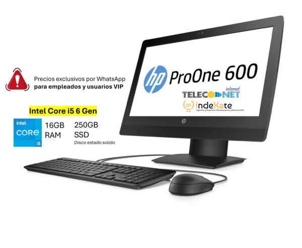 HP Pro One 600 G3 Core i5 6 Gen: Potencia Corporativa y Elegancia en un All-In-One a ¡Menor Precio!